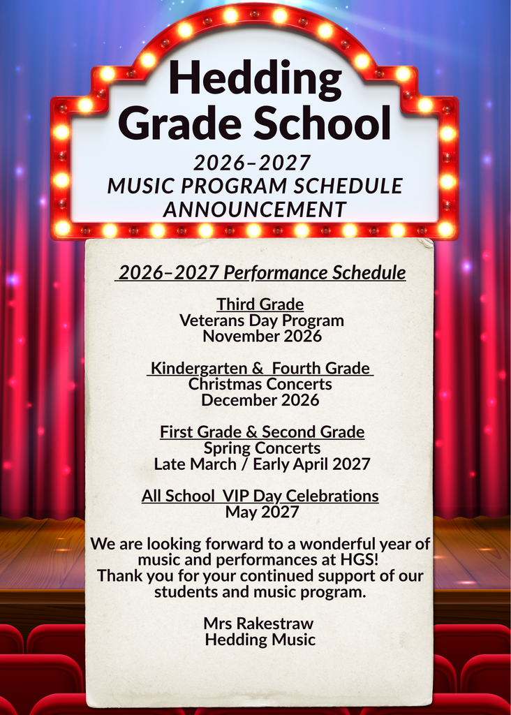 Next Year's Music Program Schedule