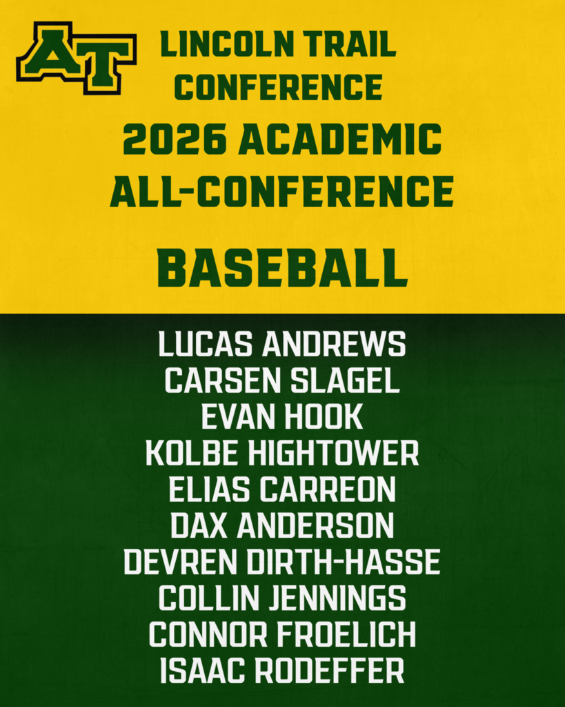 Congratulations to the A-Town Baseball & Softball teams on earning Lincoln Trail All-Academic All-Conference honors for 2026! ⚾🥎  Proud of these student-athletes for their hard work and dedication both in the classroom and on the field. #ATownPride #StudentAthletes #AllAcademic #LincolnTrailConference