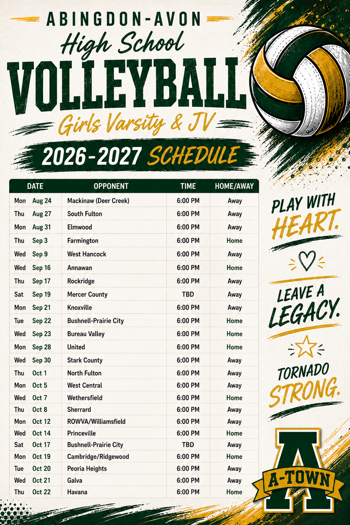 Volleyball schedule 