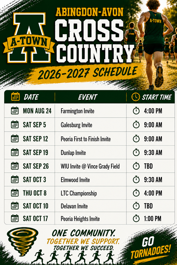 High School XC schedule