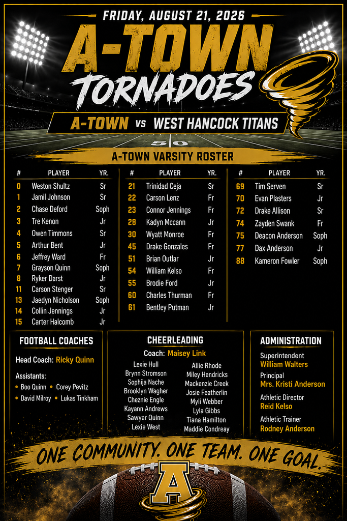 A-town football roster
