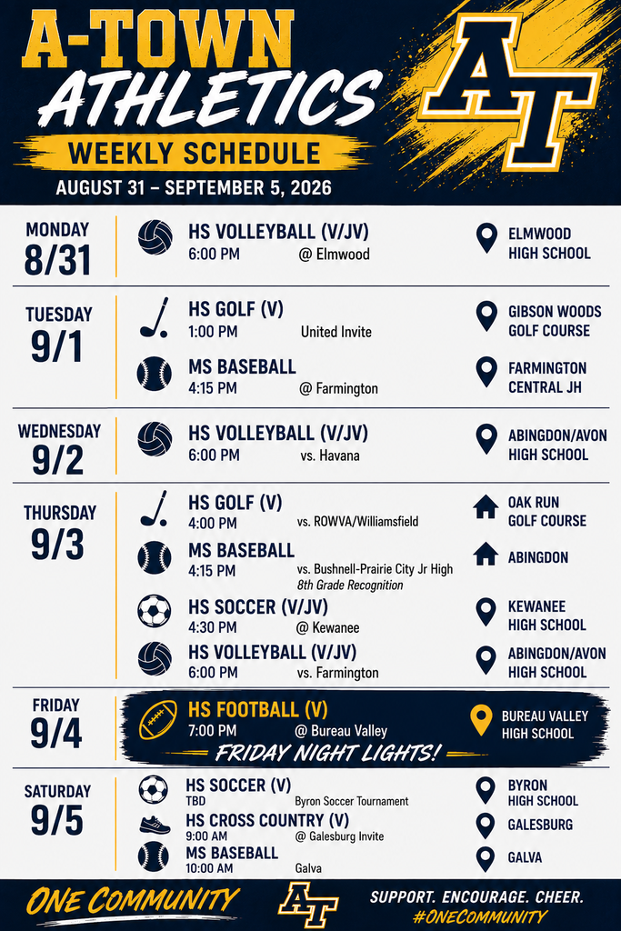 HS/MS Games for the week of 8/31