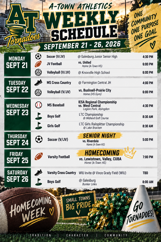 Weekly schedule