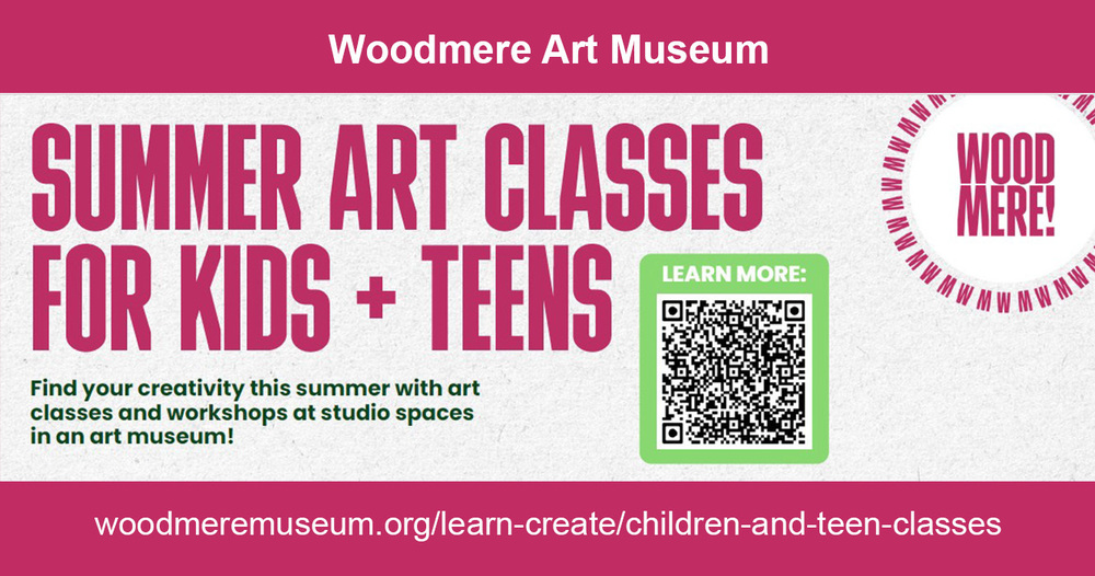 Woodmere Museum Summer Art Classes for Kids & Teens - https://woodmeremuseum.org/learn-create/children-and-teen-classes