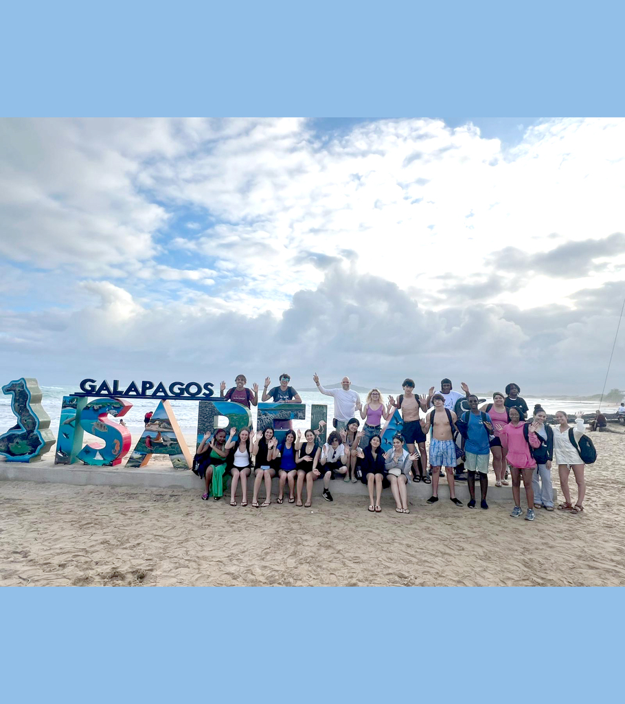 ASD students pose during their trip to Ecuador’s Galápagos Islands