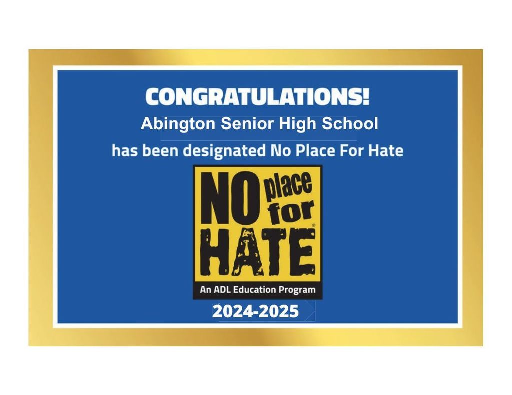 Abington Senior High School is No Place for Hate (and ADL program)