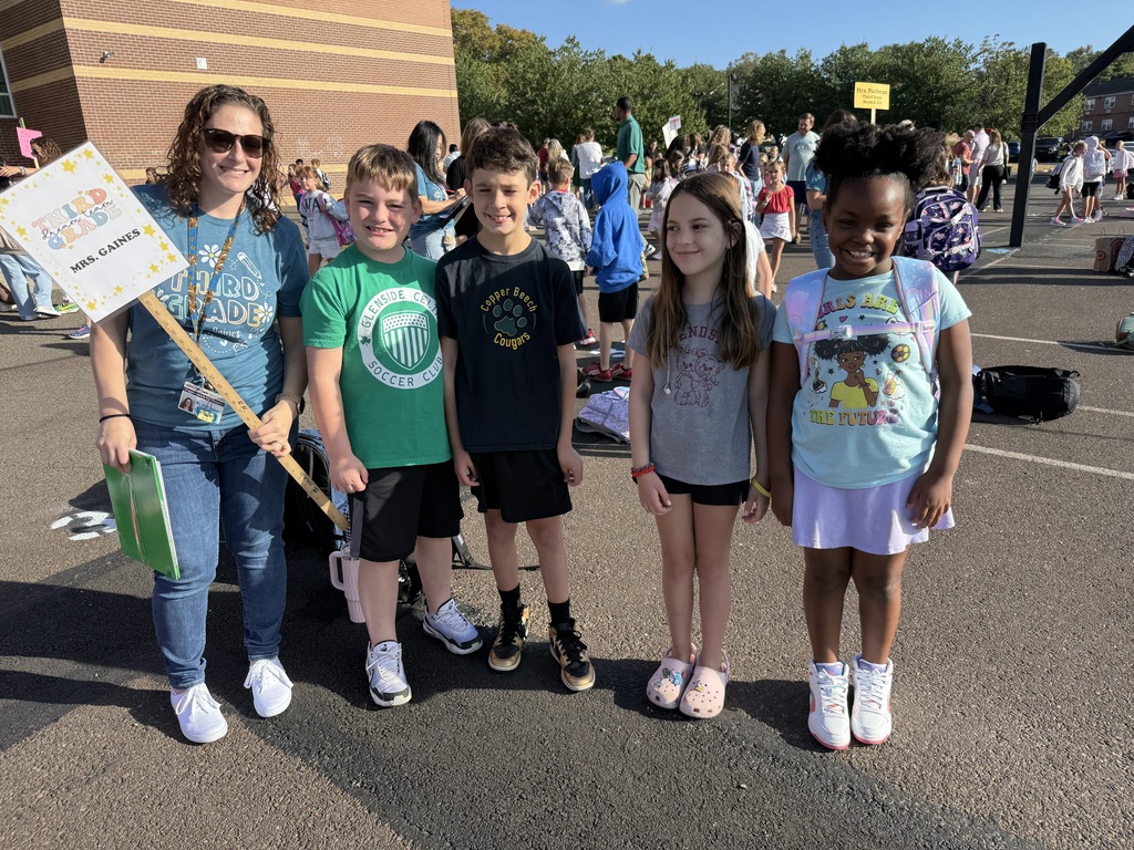 students smiling during the first week of school