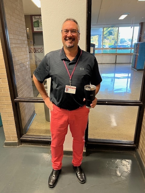 AMS staff wearing their pink