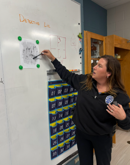 Detective teaching students