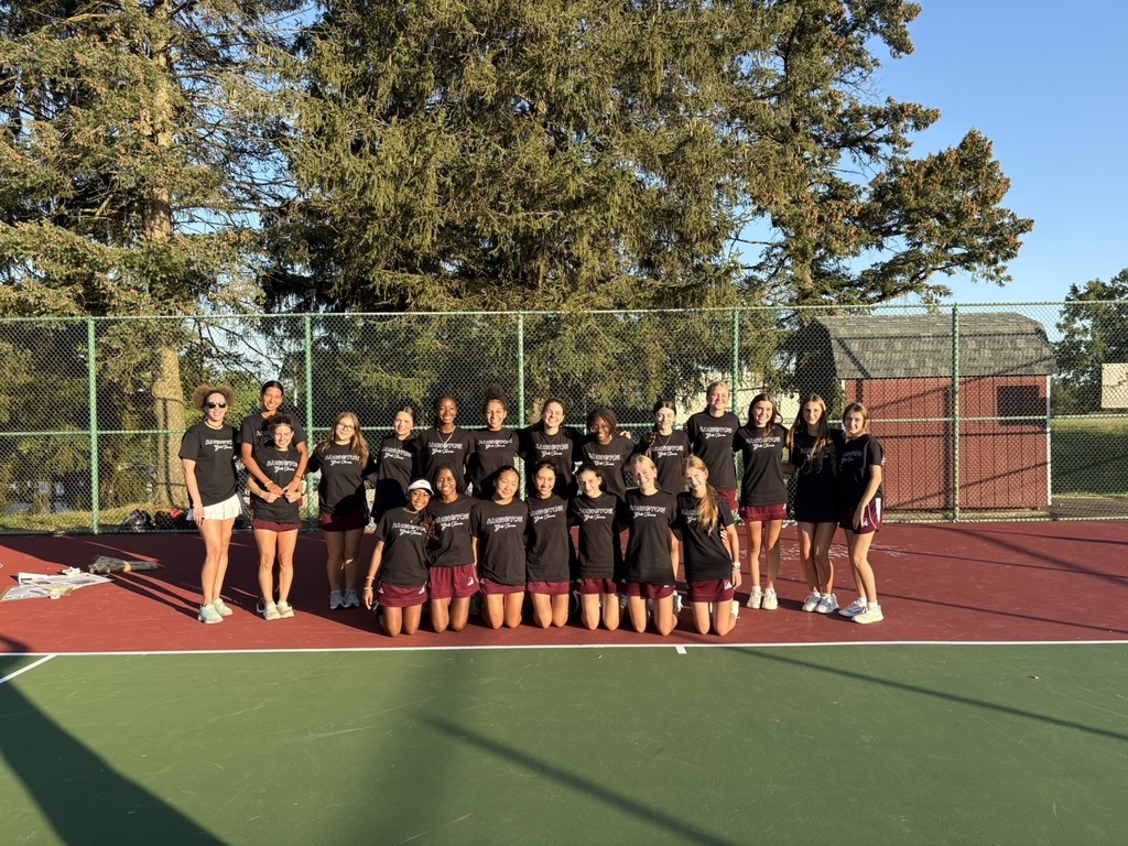 A picture of the girls tennis team during senior night 