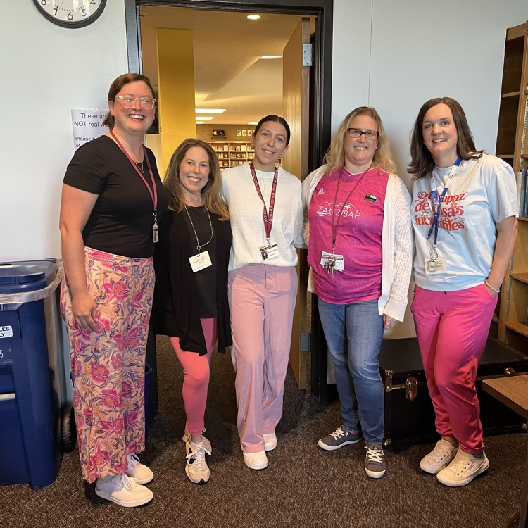 AMS staff in pink