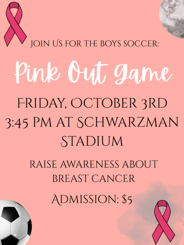 soccer pinkout game flyer