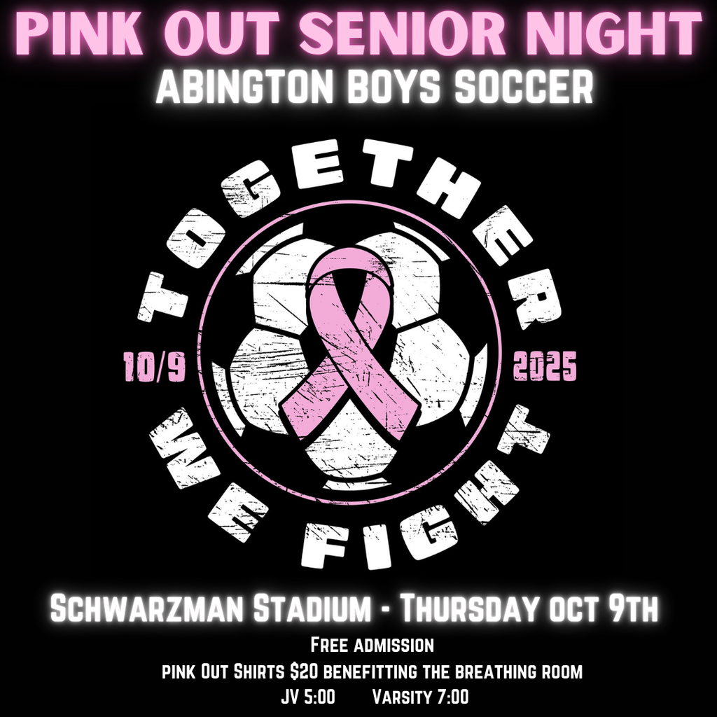 soccer pinkout game flyer