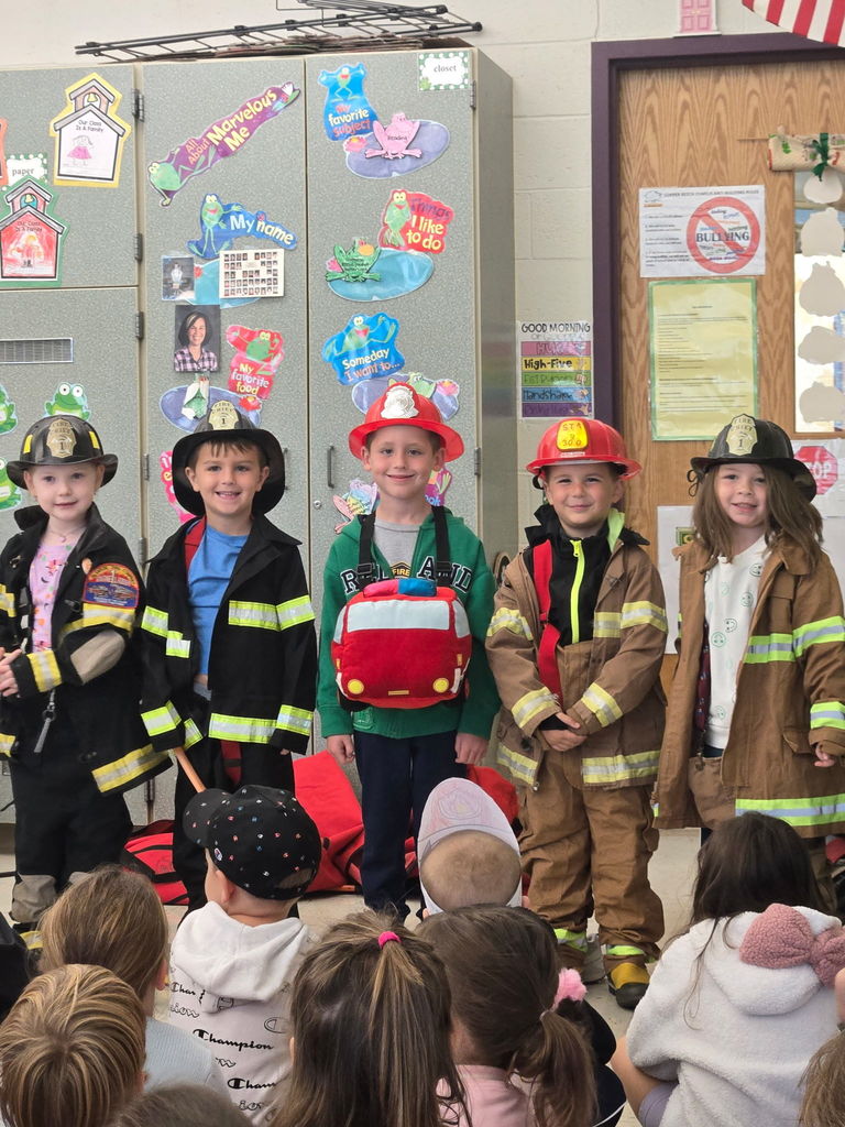 students in fire gear
