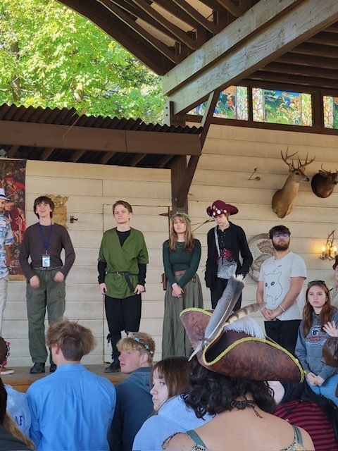 Students participating at the Rennaissance Faire
