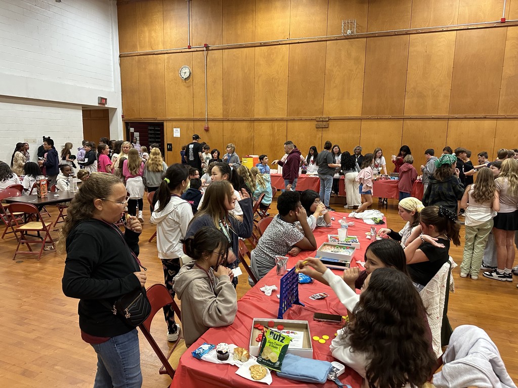 Image of students at activity night. 