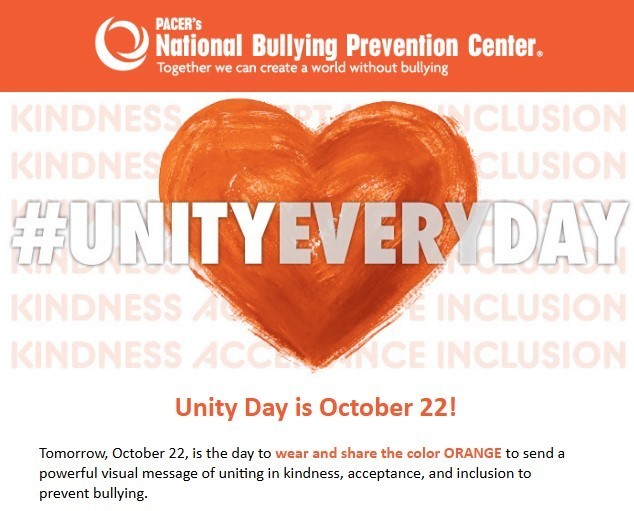 Unity Day Poster - October 22 wear orange