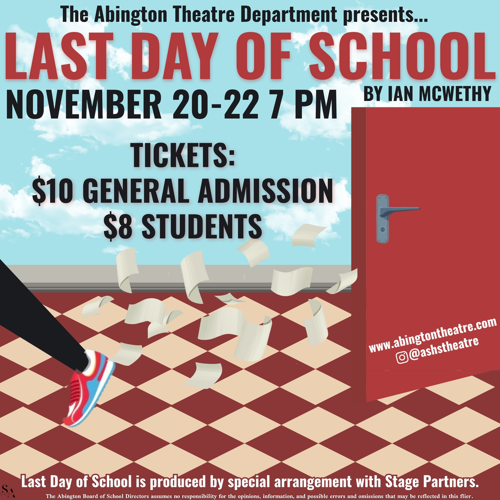 ASHS Theatre Department's 2025 Fall Play Flyer