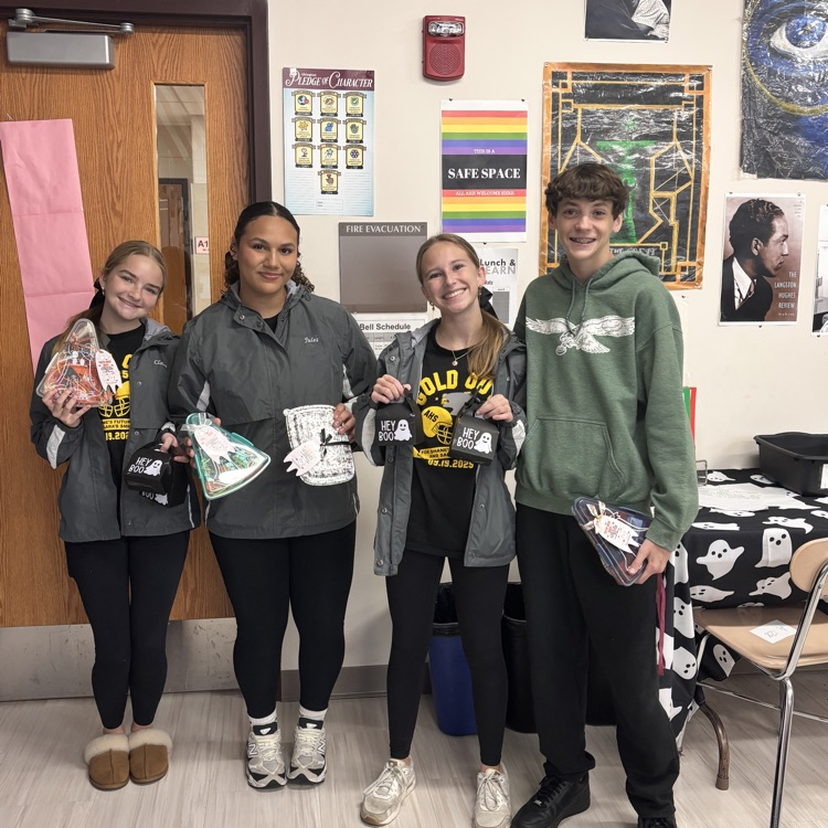 boo basket deliveries from the cheerleaders