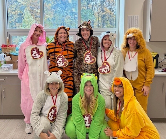 ASHS staff in Beanie Babies costumes