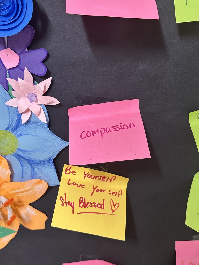 post it with word "compassion" on the wall. 