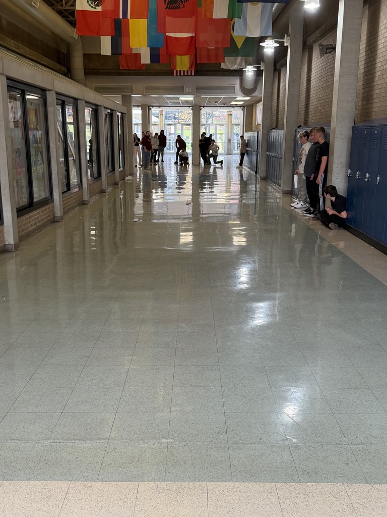 Image of middle school students competing in STEM activity. 