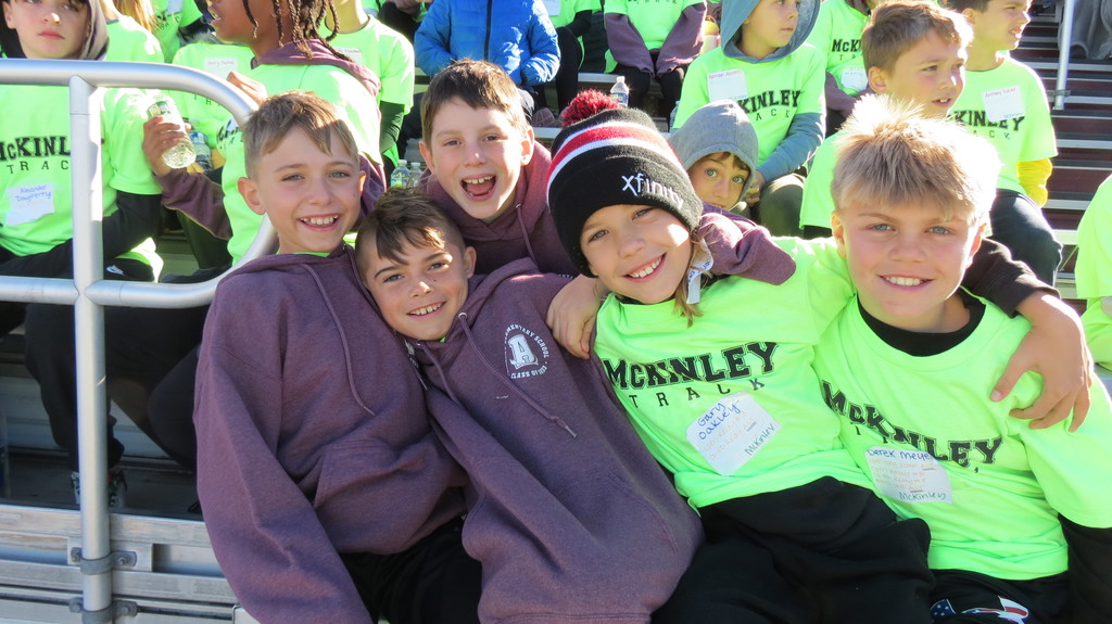 Students cheering on their teammates!