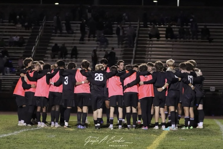 Abington Boys Soccer Huddle 