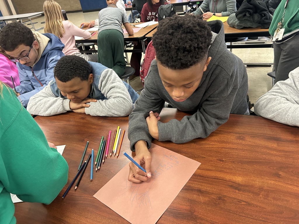 Best Buddies working on their cards