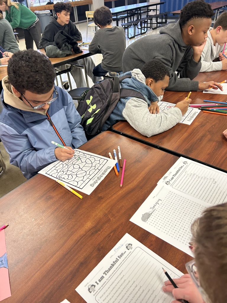 Best Buddies working on their cards