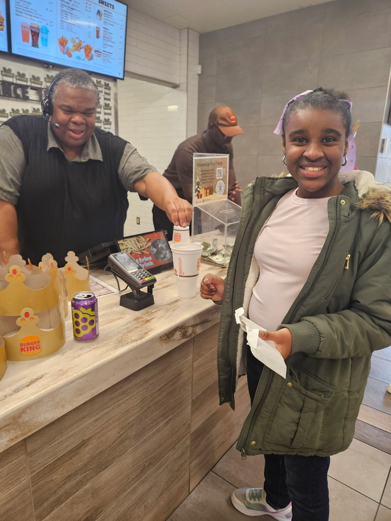 Image of middle school students  on CBI trip to Burger King.