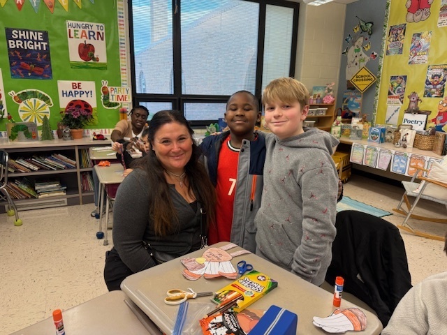 Students enjoying the event with their special quest.