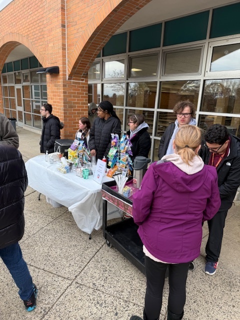 Active Academy & STRIVE students serve beverages to Transportation staff at Abington Senior High