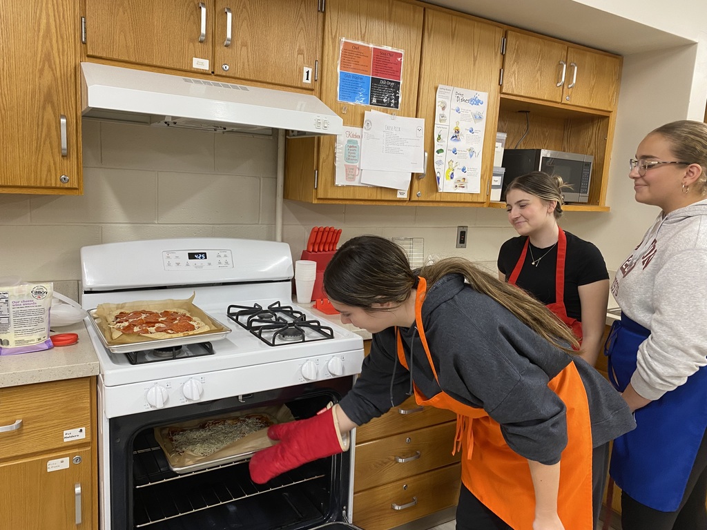 students using the oven