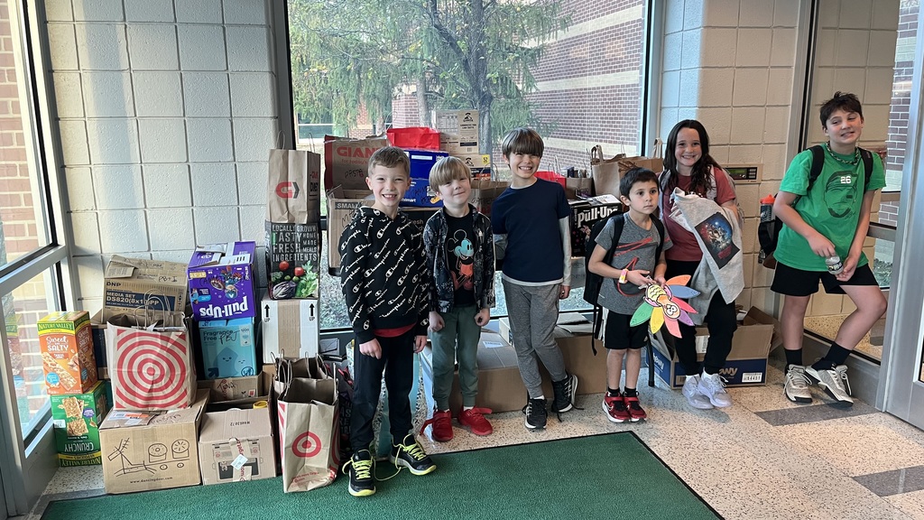 food drive volunteers smiling