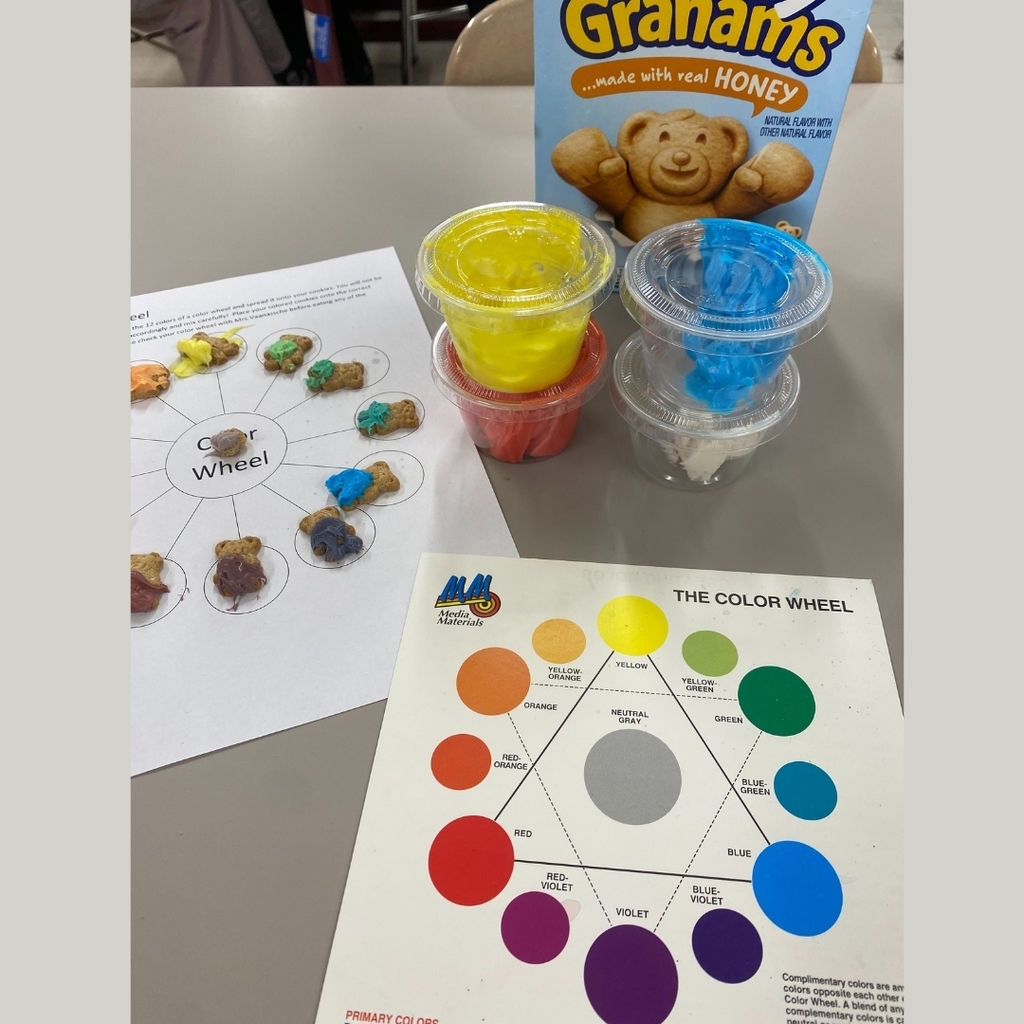 color wheel next to the supplies to make an editable one