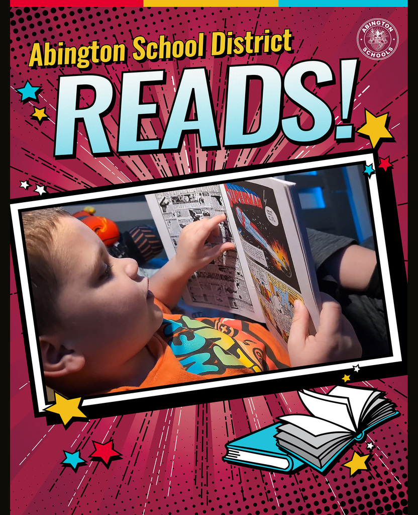 Declan Young, Grade K - Willow Hill, reads "Superman"