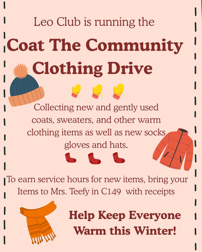 Coat the Community Clothing Drive Flyer