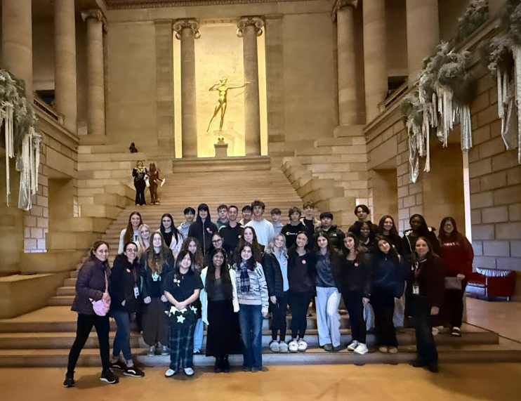 Trip attendees at the museum