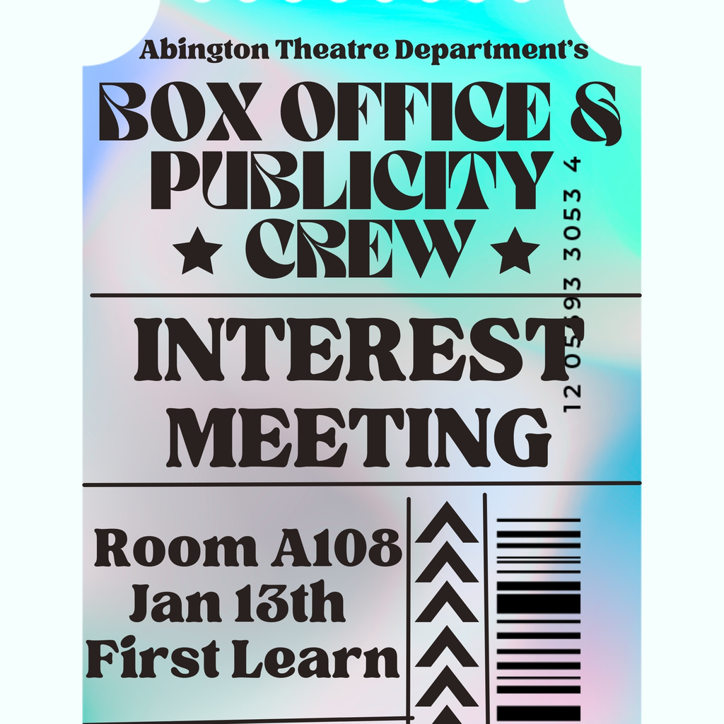 flyer for box office and publicity crew