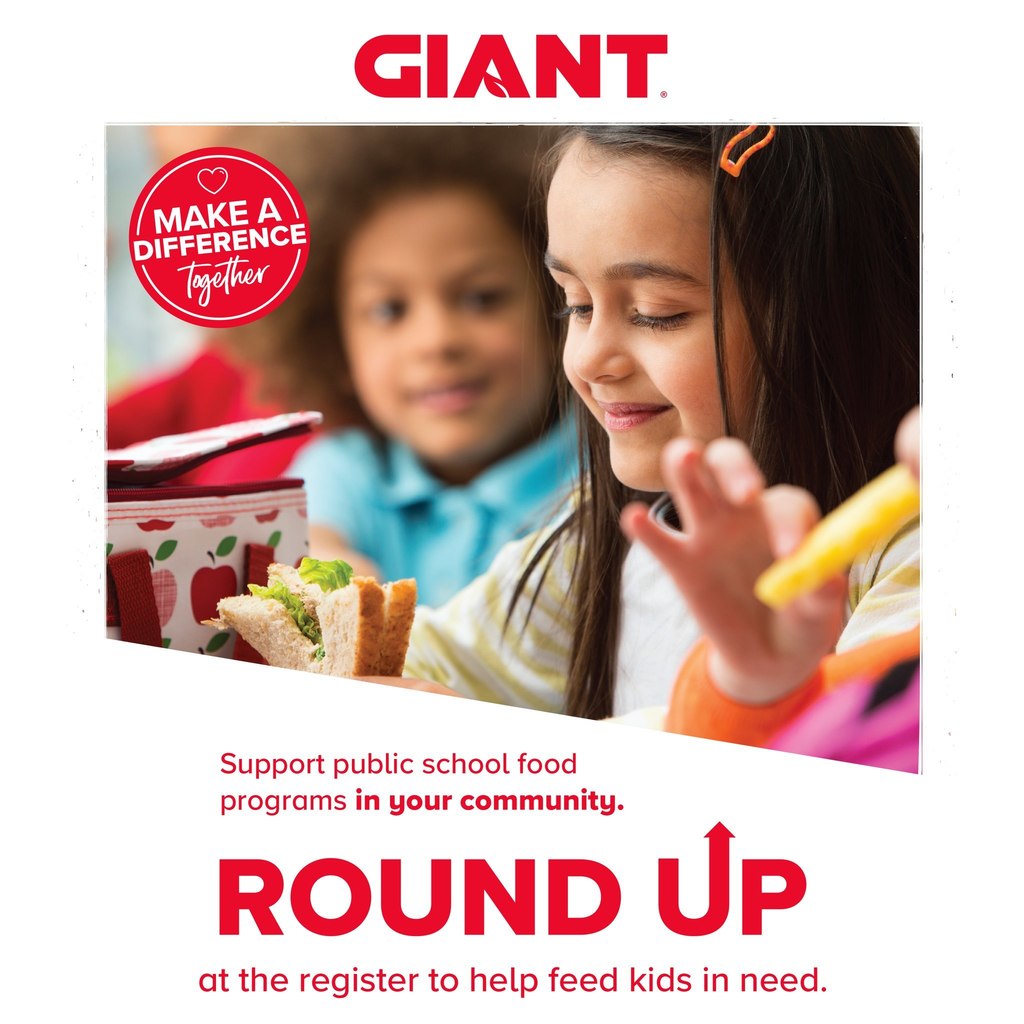 Support public school food programs in your community. Round up at the register to help feed kids in need. 