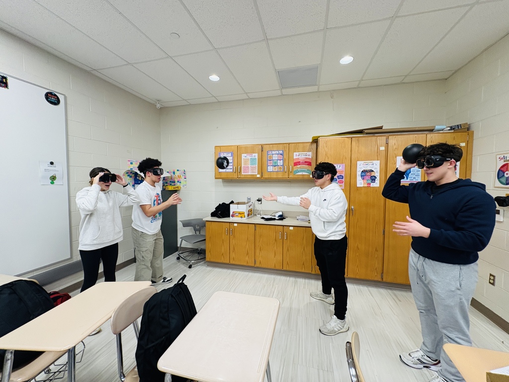 students testing goggles