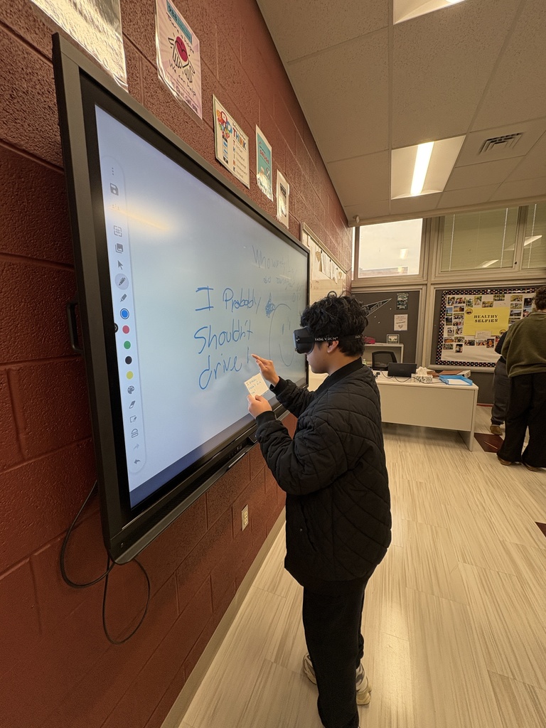 students testing goggles