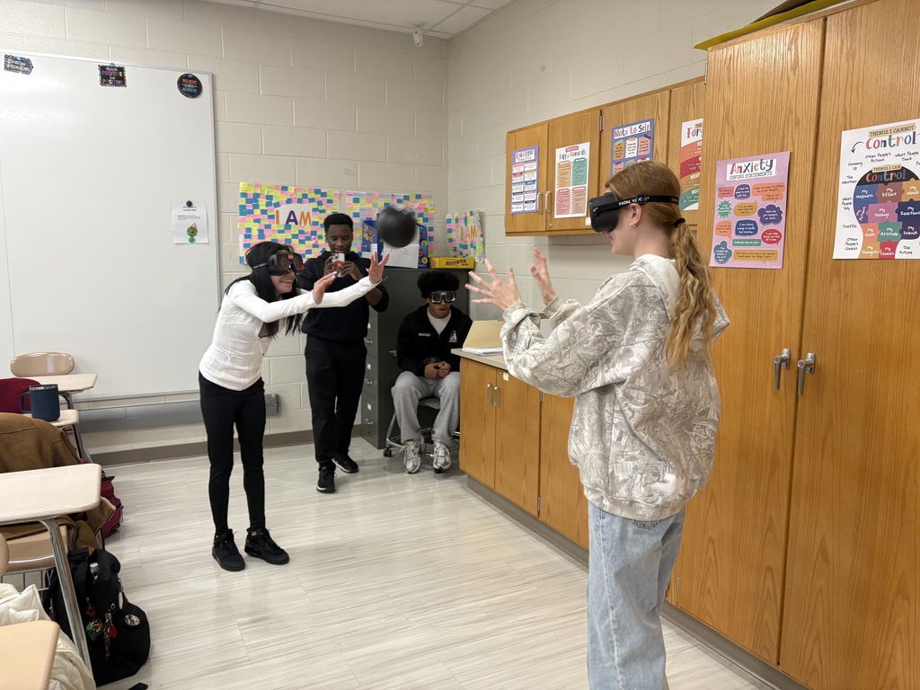 students testing goggles