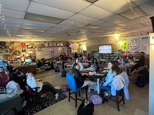 Image of students celebrating special treat celebrating zero late assignments 