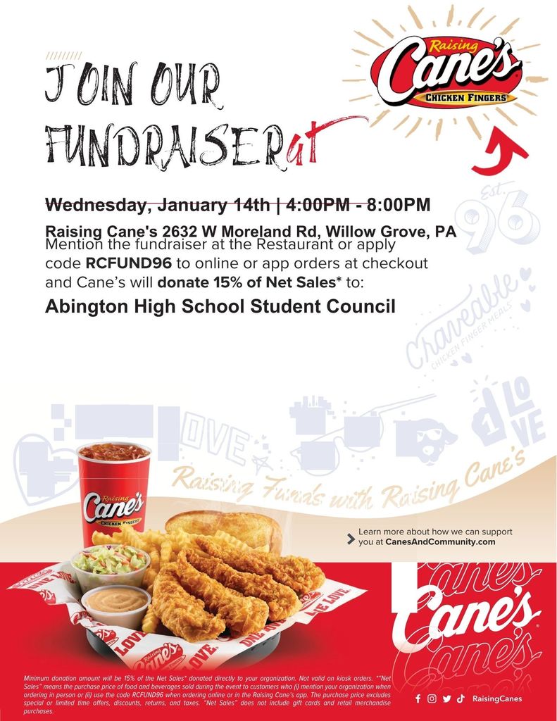 Canes fundraiser flyer