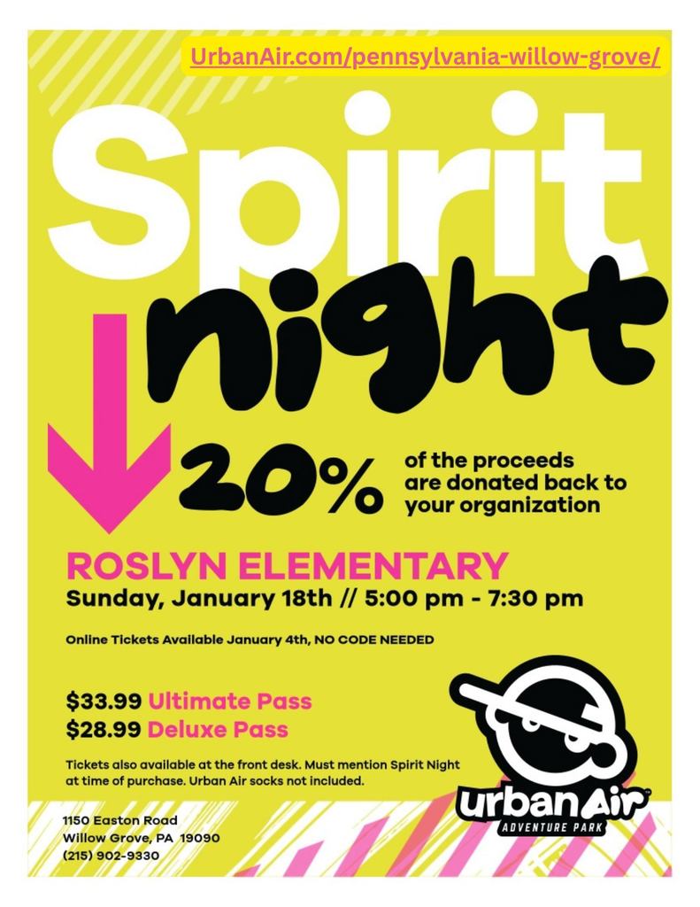 Spirit Night at Urban Air Flyer