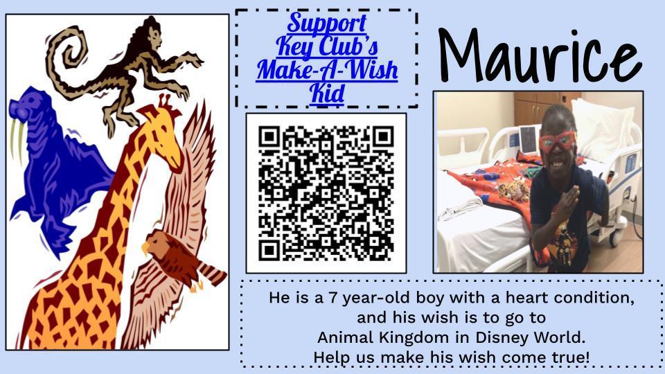 Maurice Make-a-Wish Flyer with qr code