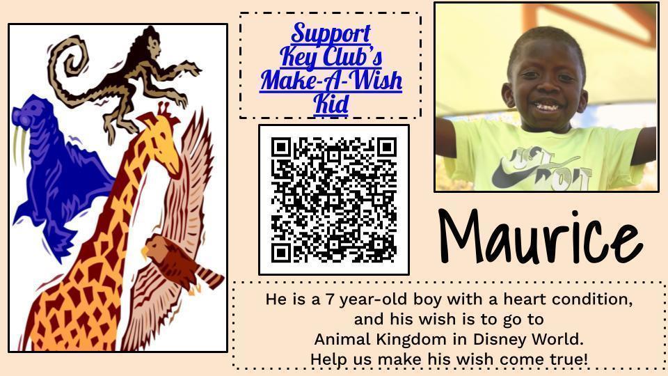 Maurice Make-a-Wish Flyer with qr code
