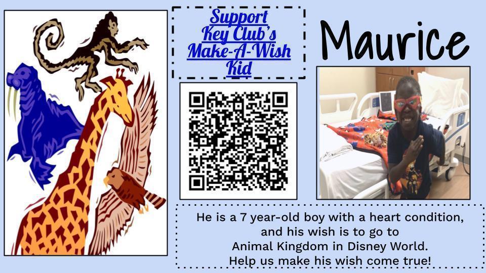 Maurice Make-a-Wish Flyer with qr code